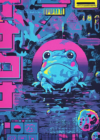 Cyberpunk Frog Digital