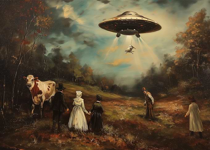 UFO Abduction in a Classic Painting