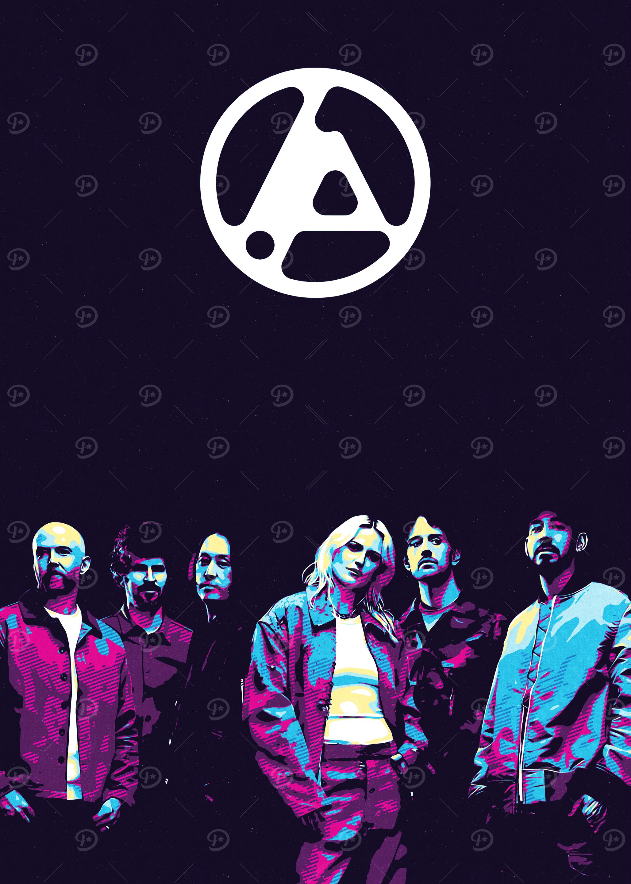Metric Band Portrait with Logo
