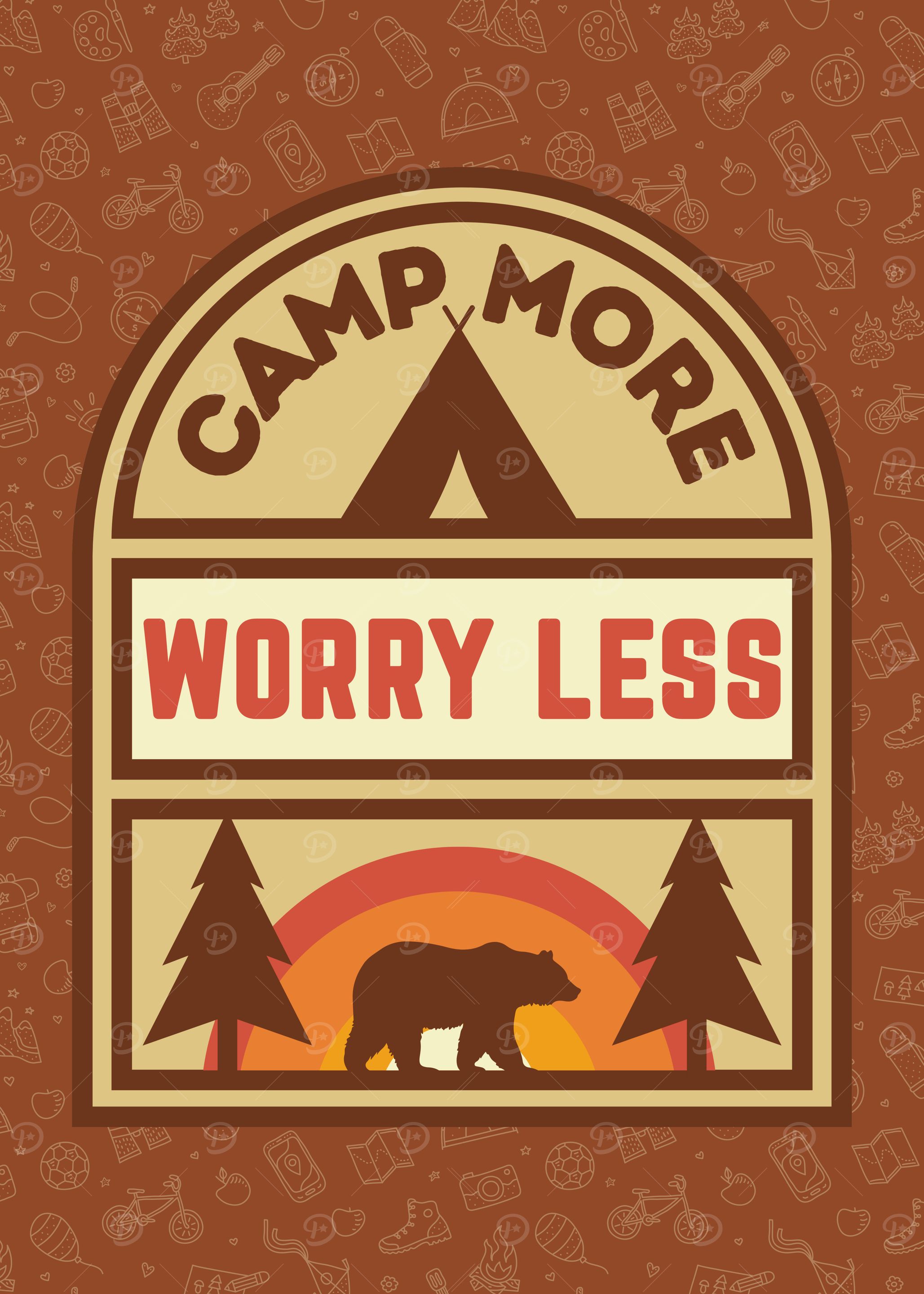 Camp More Worry Less Graphic
