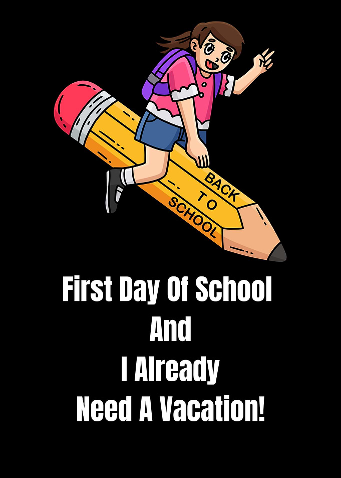 Back to School Vacation Cartoon