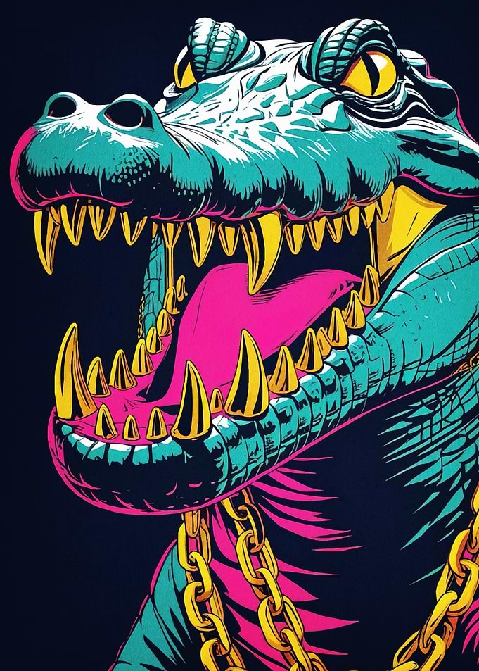 Colorful Crocodile Animal