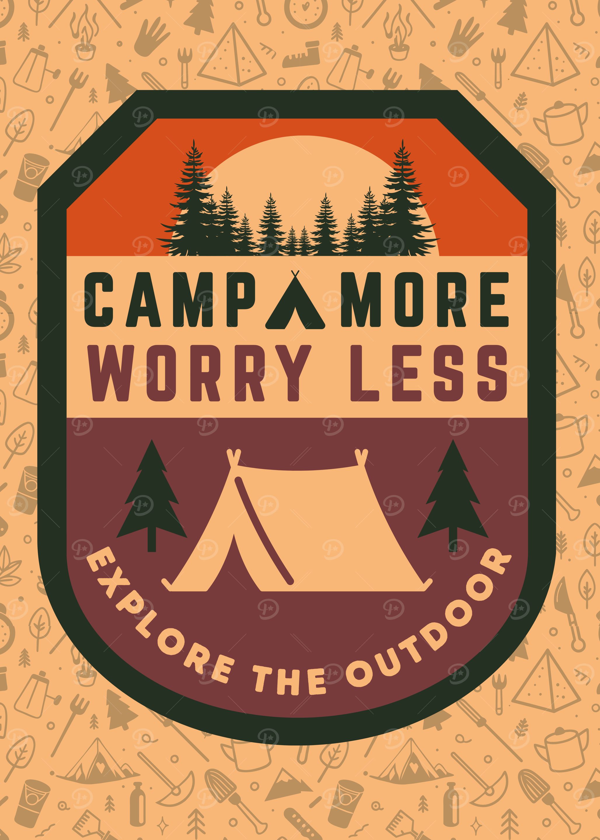 Camp More Worry Less Graphic