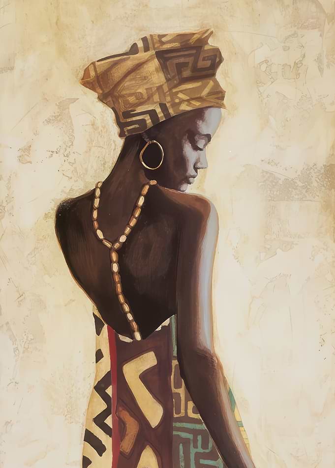 African Woman Portrait Painting