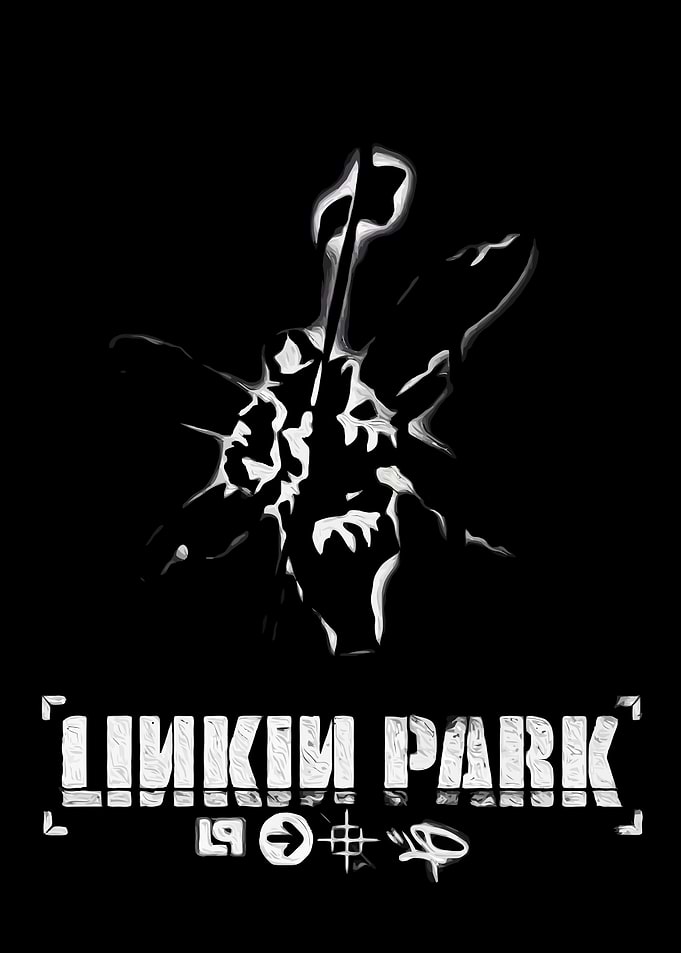 Linkin Park Album Art Black and White