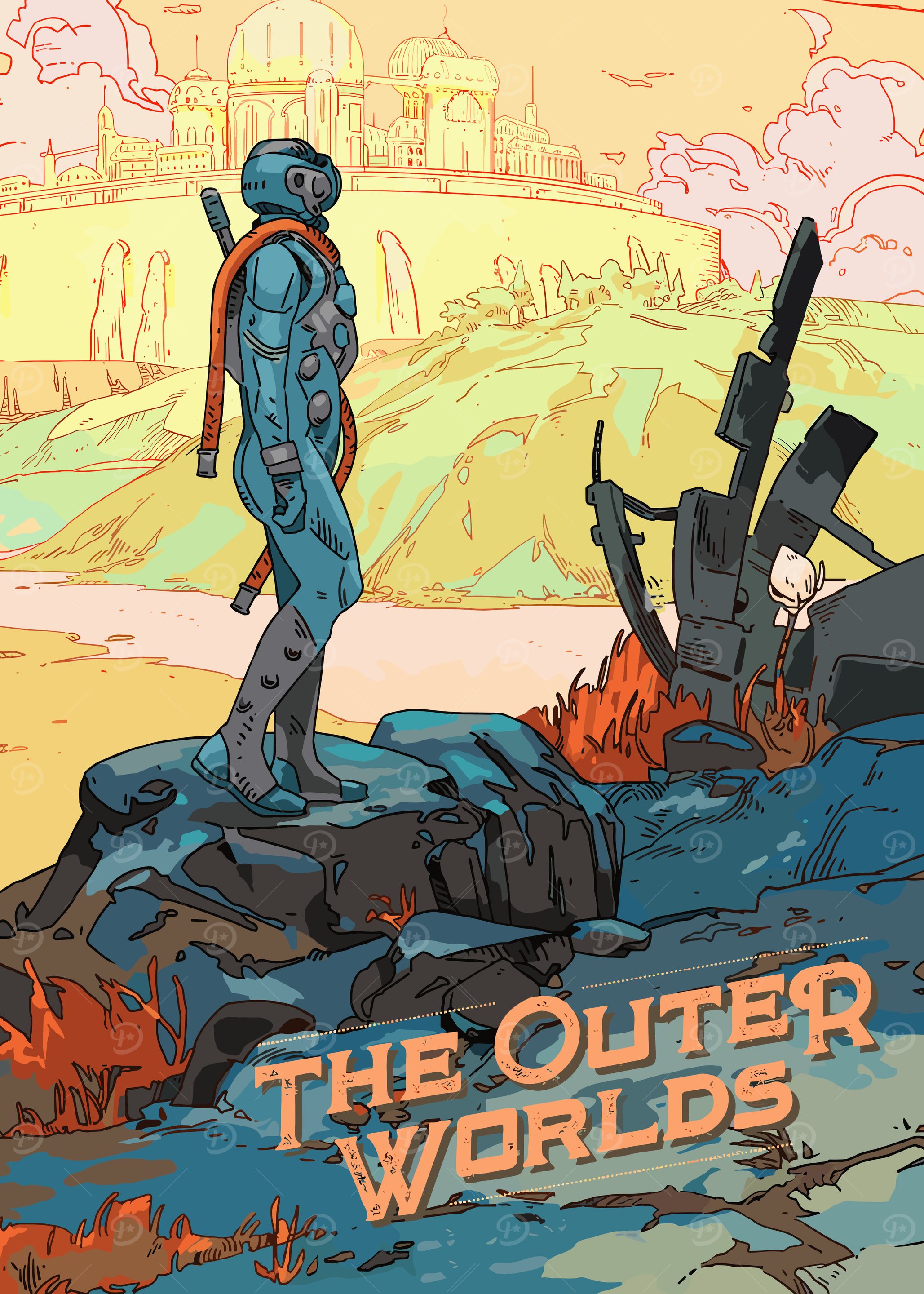 The Outer Worlds Game Poster Art