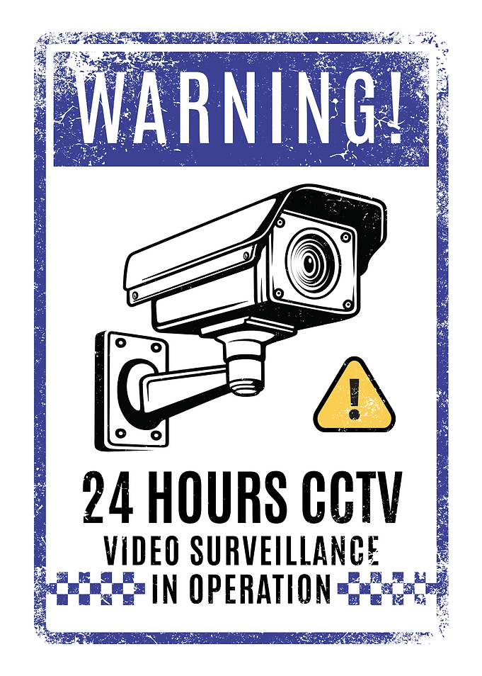 Warning CCTV Surveillance Sign