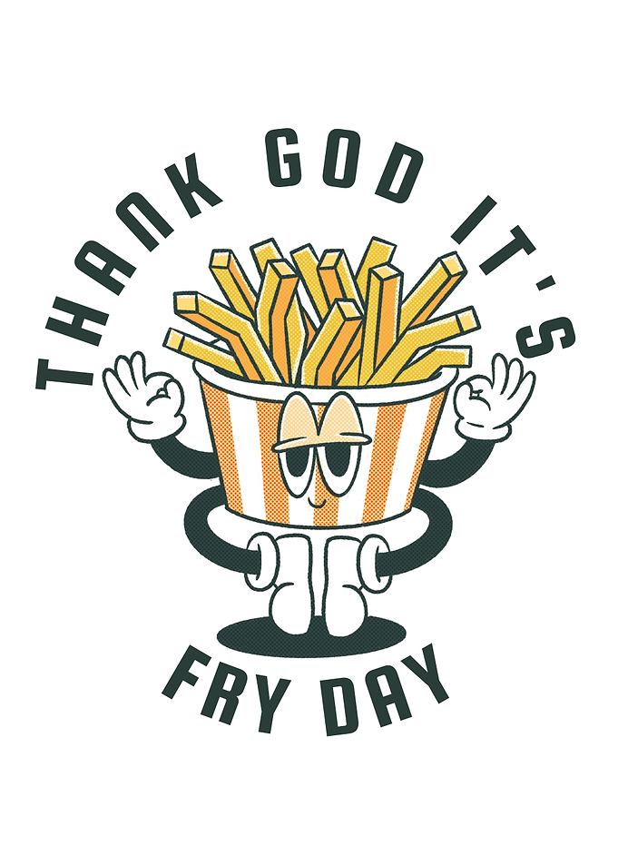 Thank God It's Fry Day Cartoon