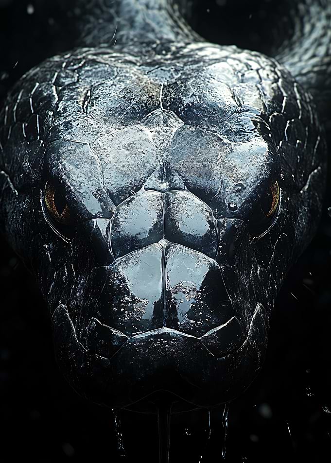 Detailed Snake Head Close-Up