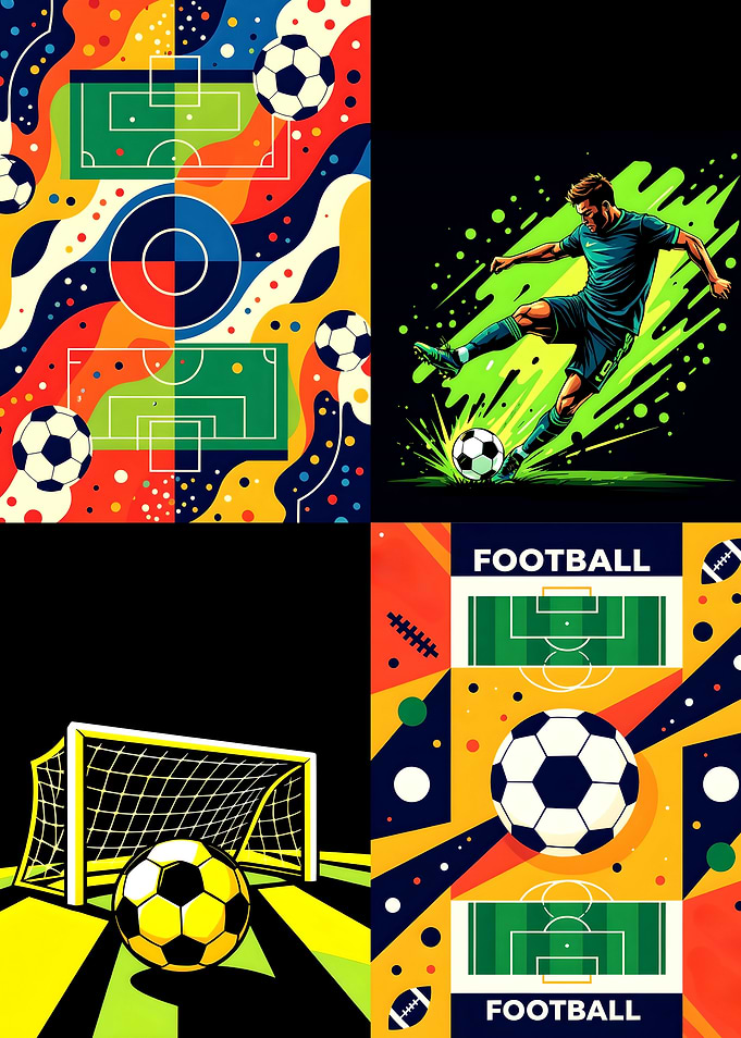 Dynamic Football Collage