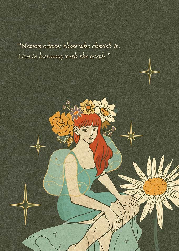 Nature Adorns: Woman with Floral Crown