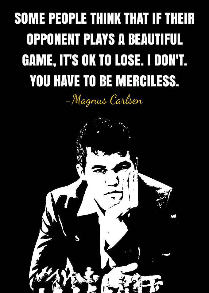 Magnus Carlsen Quote Poster