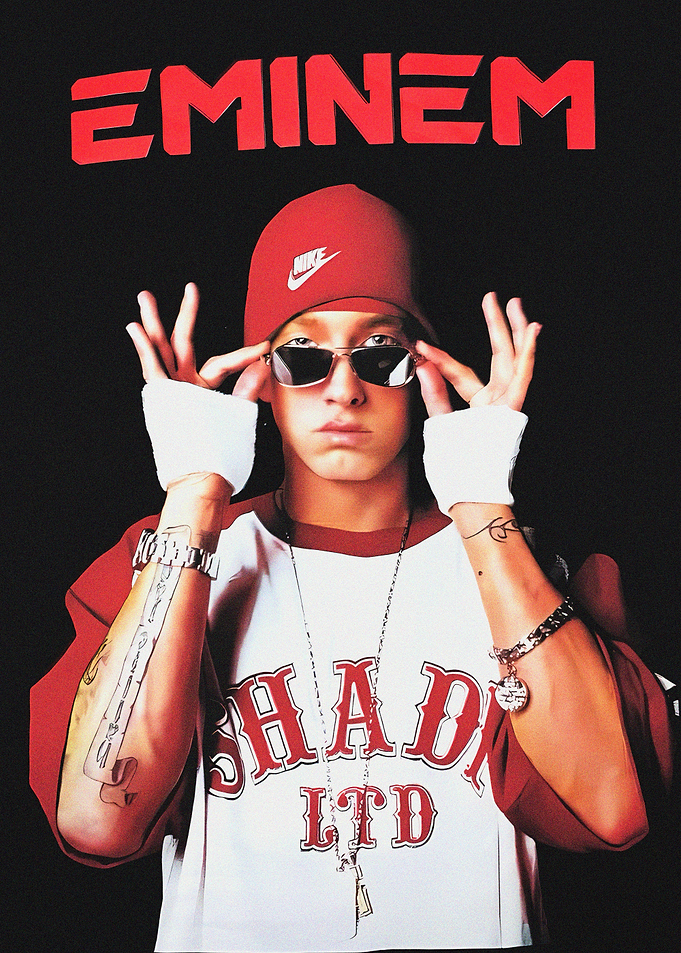 Eminem Portrait with Shady LTD Shirt