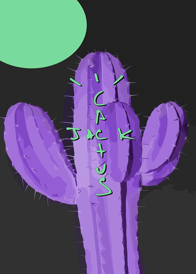 Cactus Jack Purple Illustration
