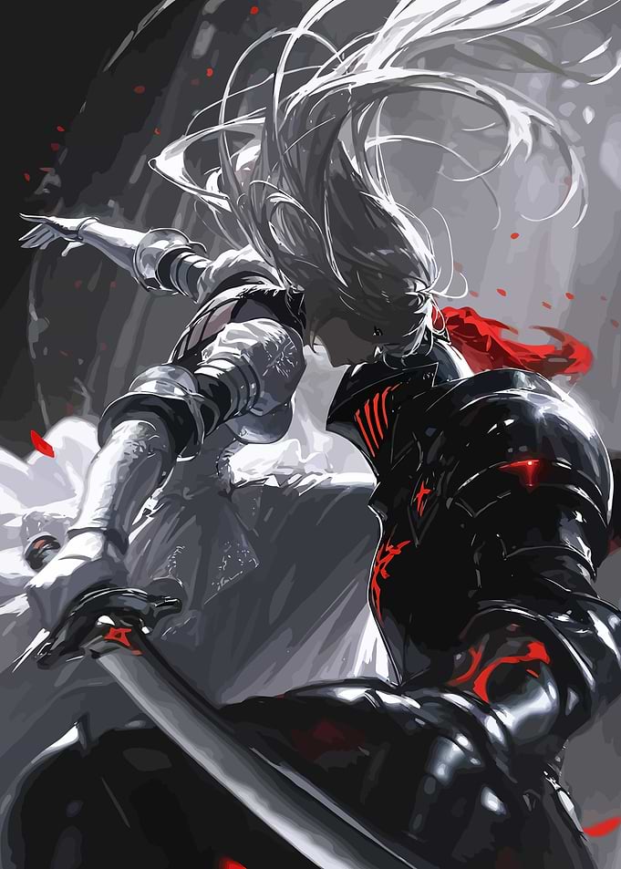 Knights in Battle: Black and White