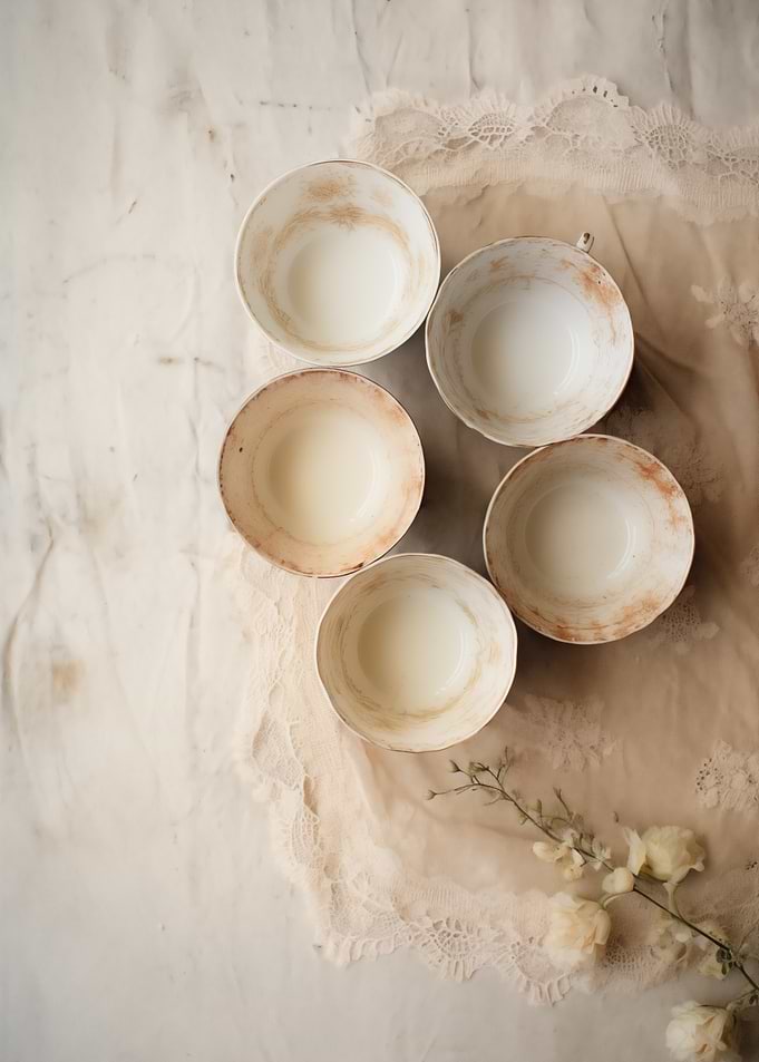 Vintage Bowls with Flowers