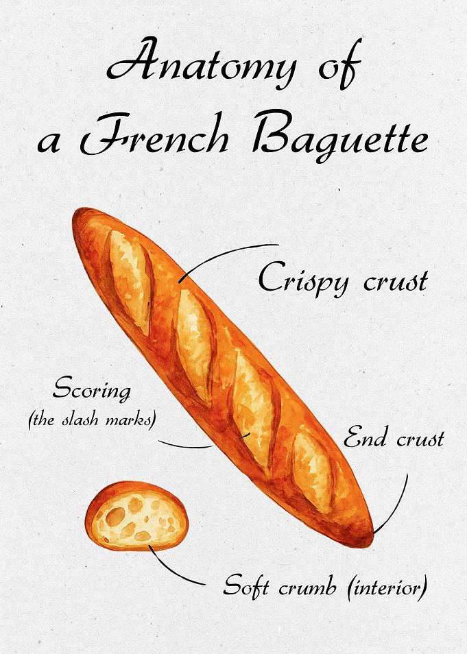 Anatomy of a French Baguette