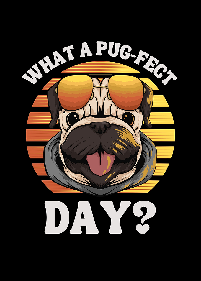 Pug-Fect Day with Sunglasses