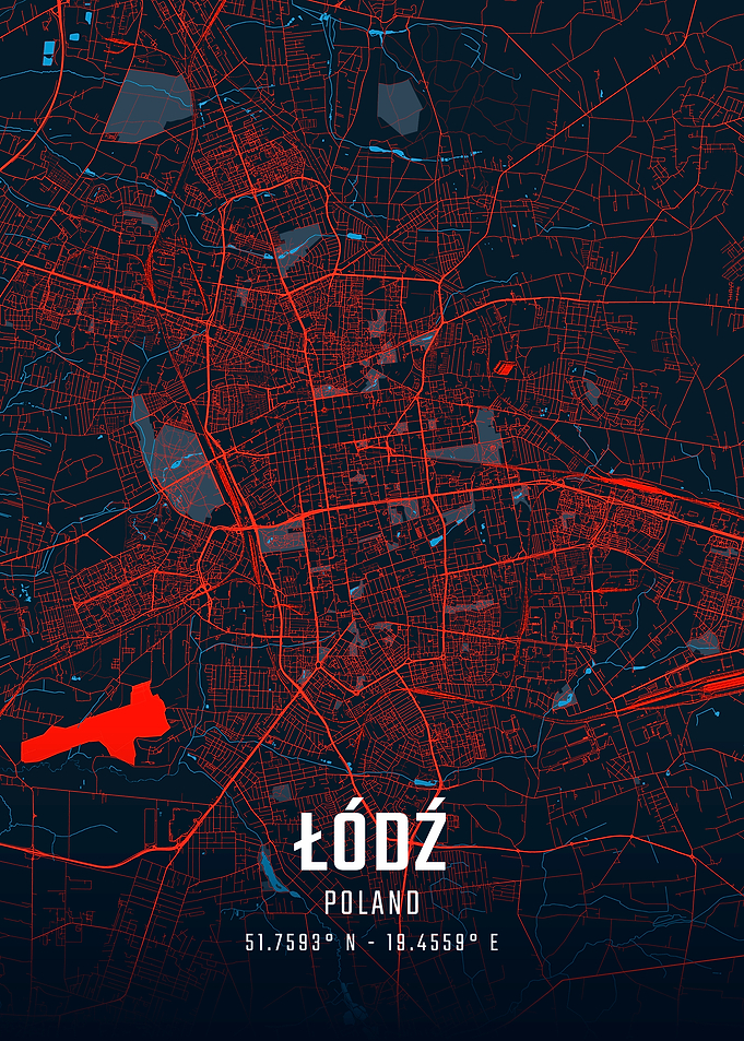Łódź City Map