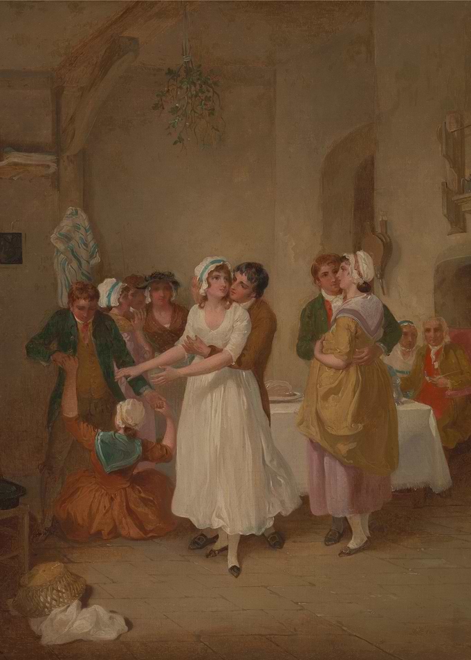 Mistletoe Kiss Painting