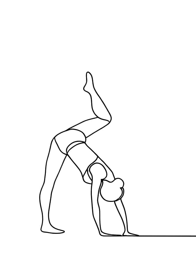 Yoga Pose Minimalist Line Art