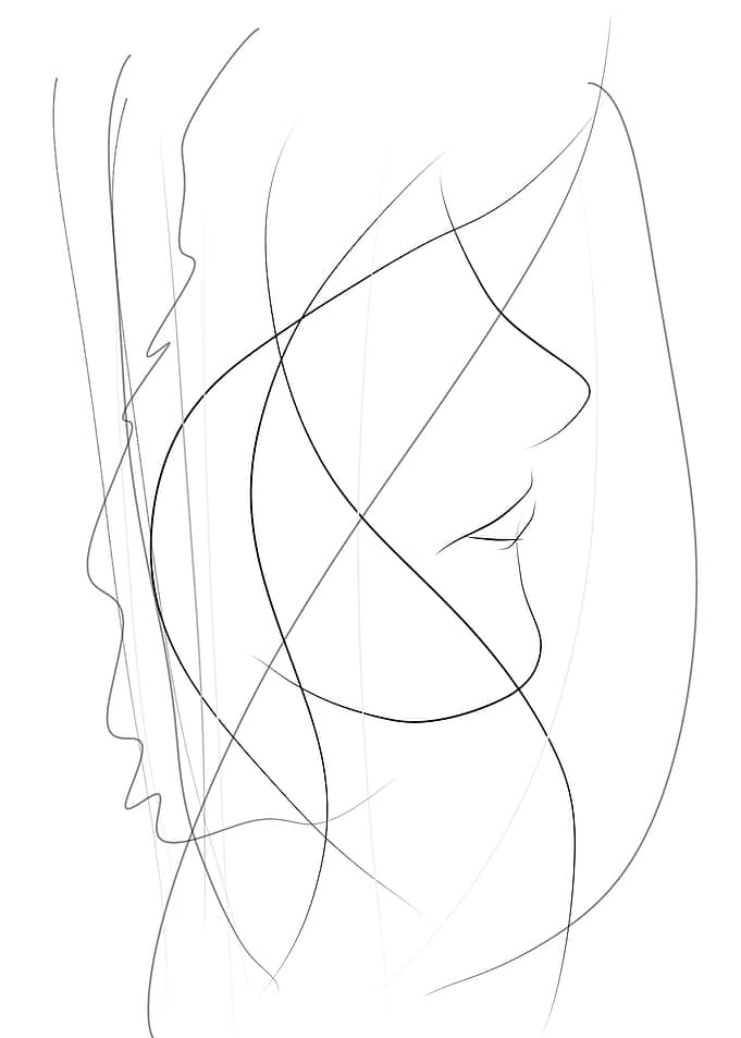 Abstract Line Art Portrait