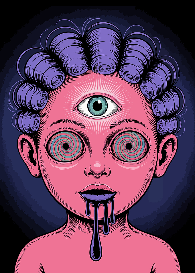 Psychedelic Third Eye Child Illustration