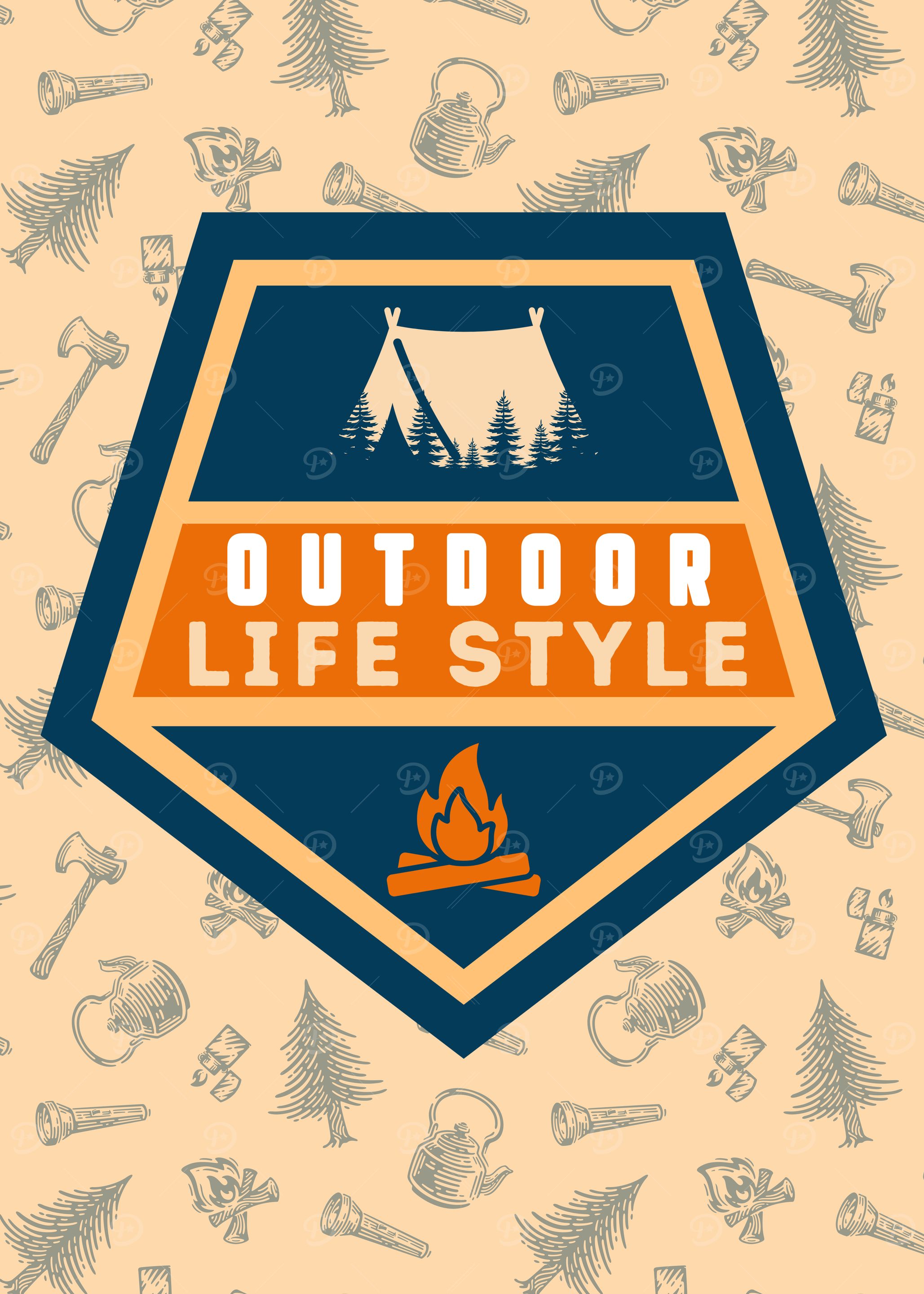 Outdoor Lifestyle Camping Adventure Graphic