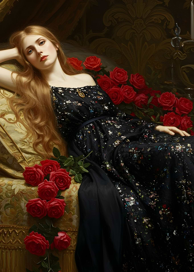 Lady with Roses