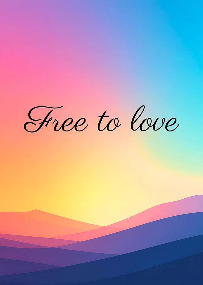 Free to Love Gradient Landscape