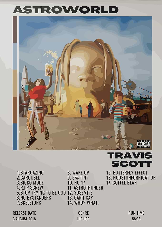 travis scott Astroworld Album Cover Art