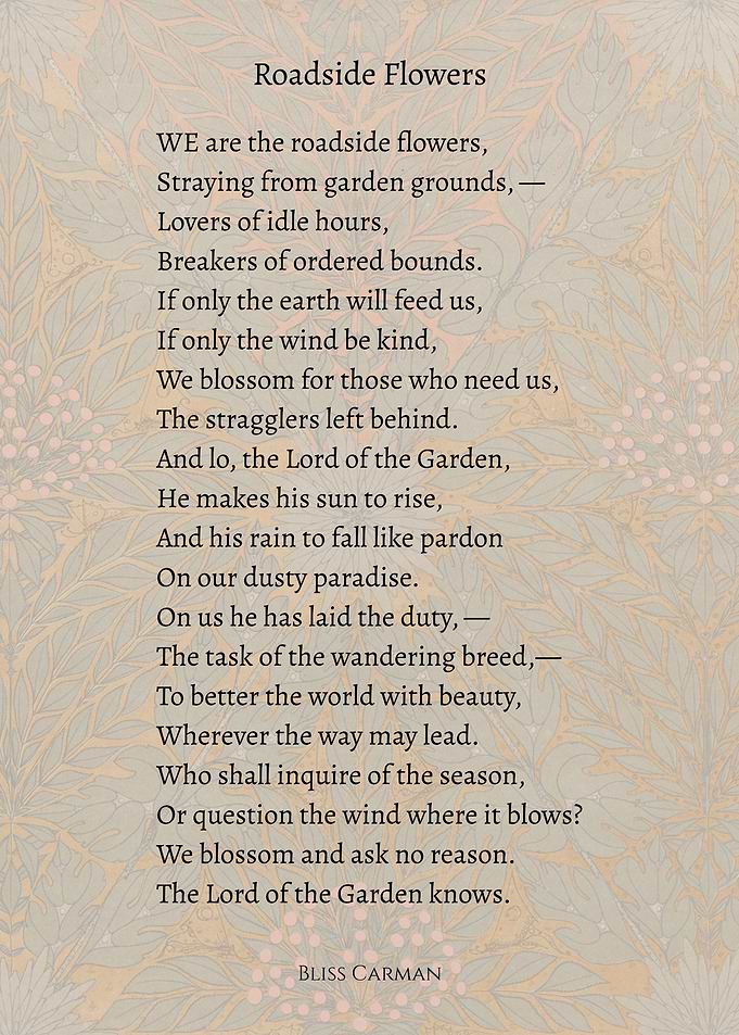 Roadside Flowers Poem by Bliss Carman