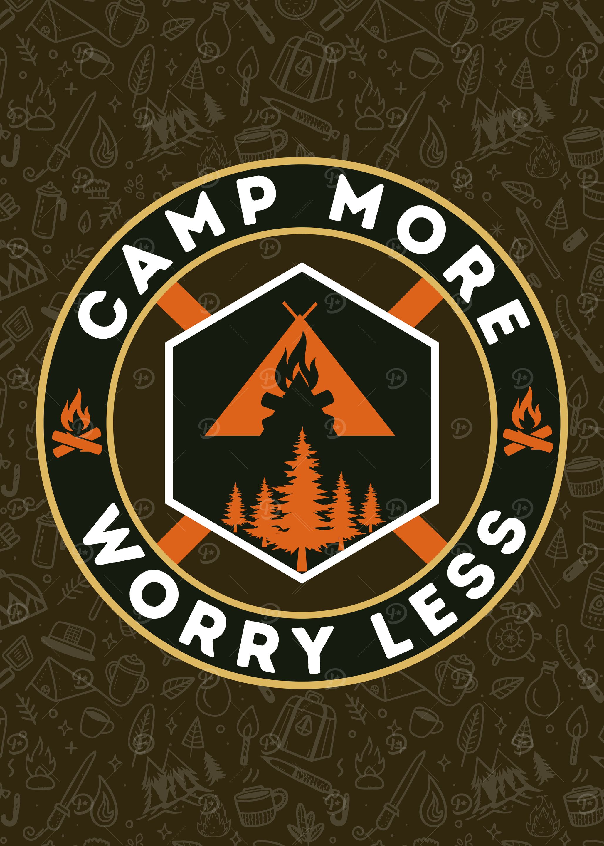 Camp More Worry Less Emblem