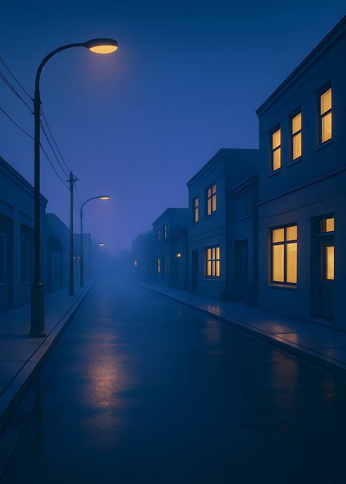 Blue Night Street