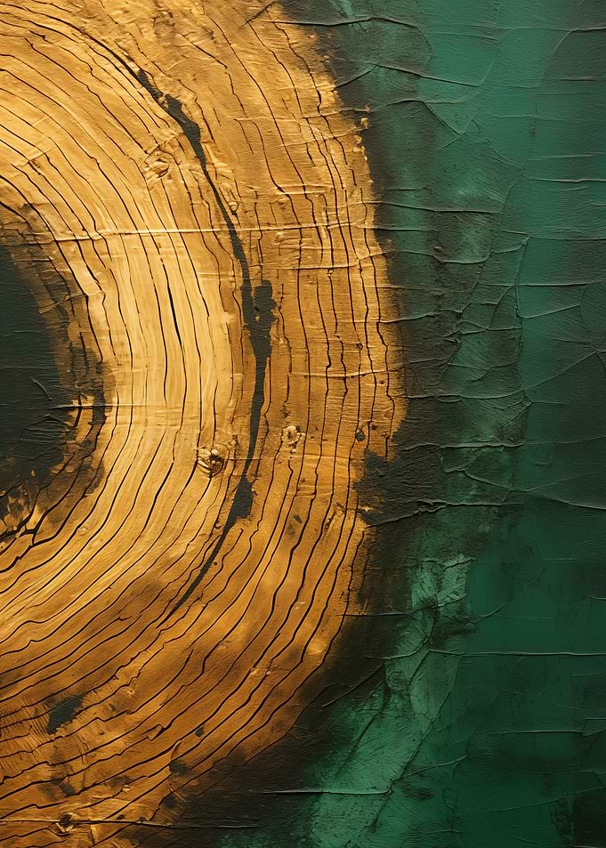 Wood Gold Green Texture