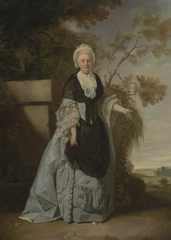 Portrait of a Woman in Blue Dress