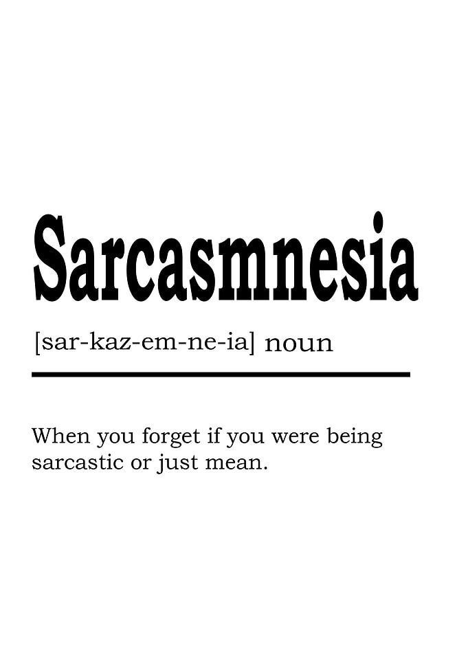 Sarcasm Definition Typography Art