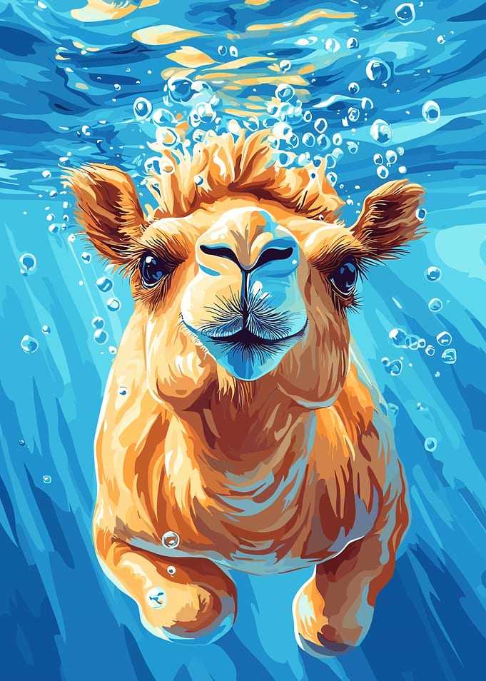 Underwater Camel Portrait