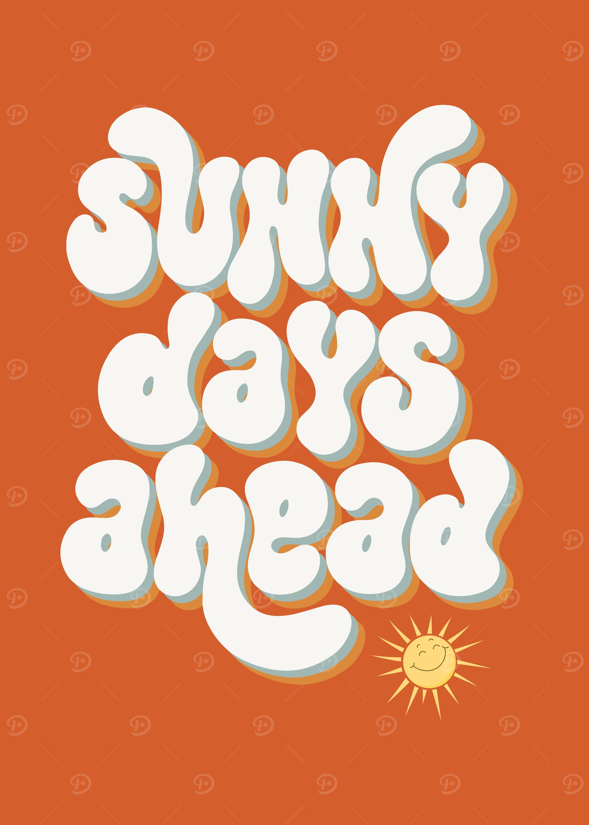 Sunny Days Ahead Retro Graphic