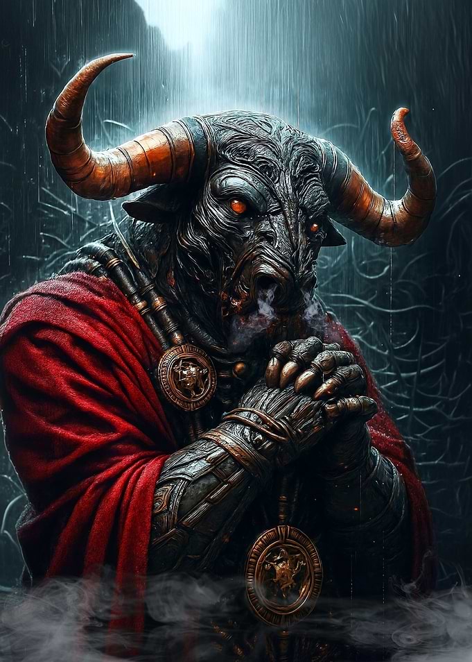 Minotaur in the Rain