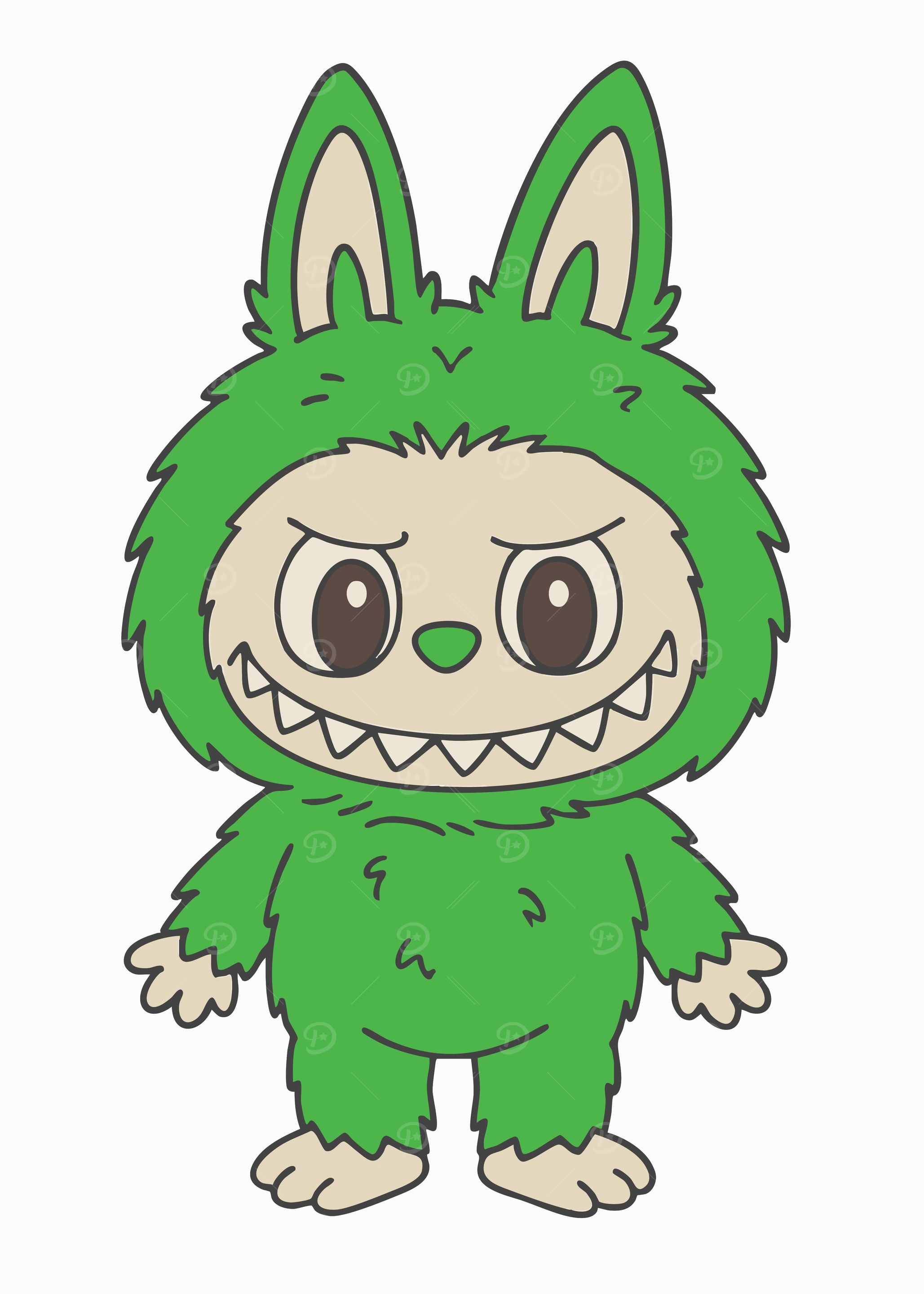 Labubu Green Character