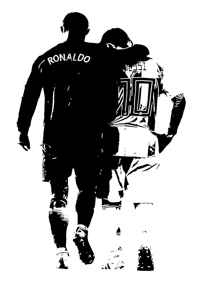 Ronaldo and Messi Silhouette
