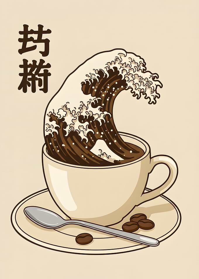 The Great Wave of Coffee