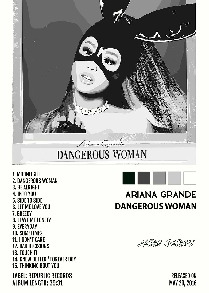 Ariana Grande Dangerous Woman Album Cover