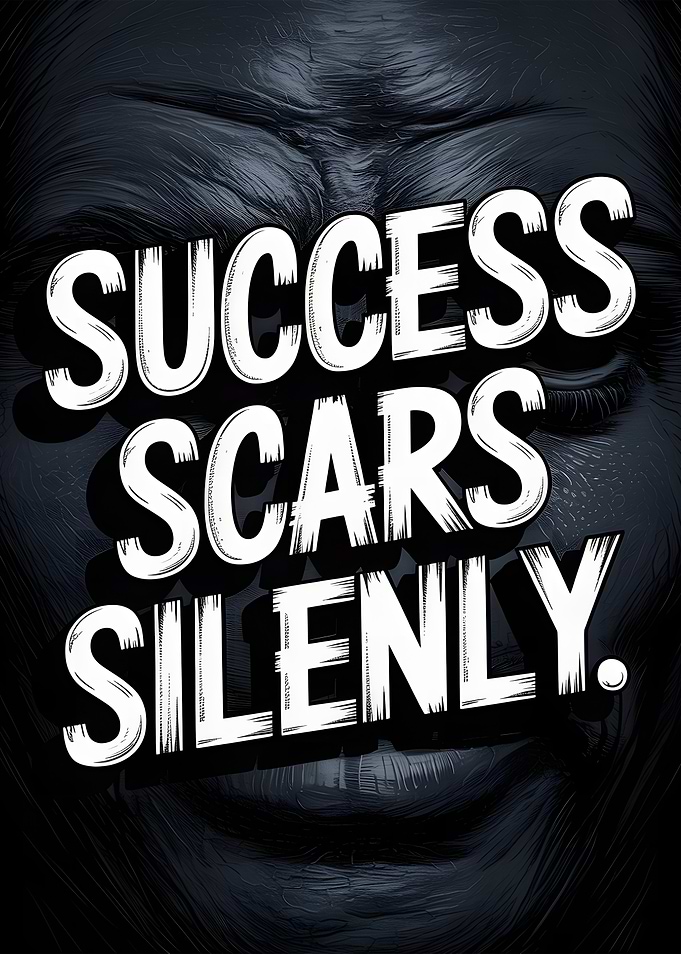 Success Scars Silently Motivational Poster