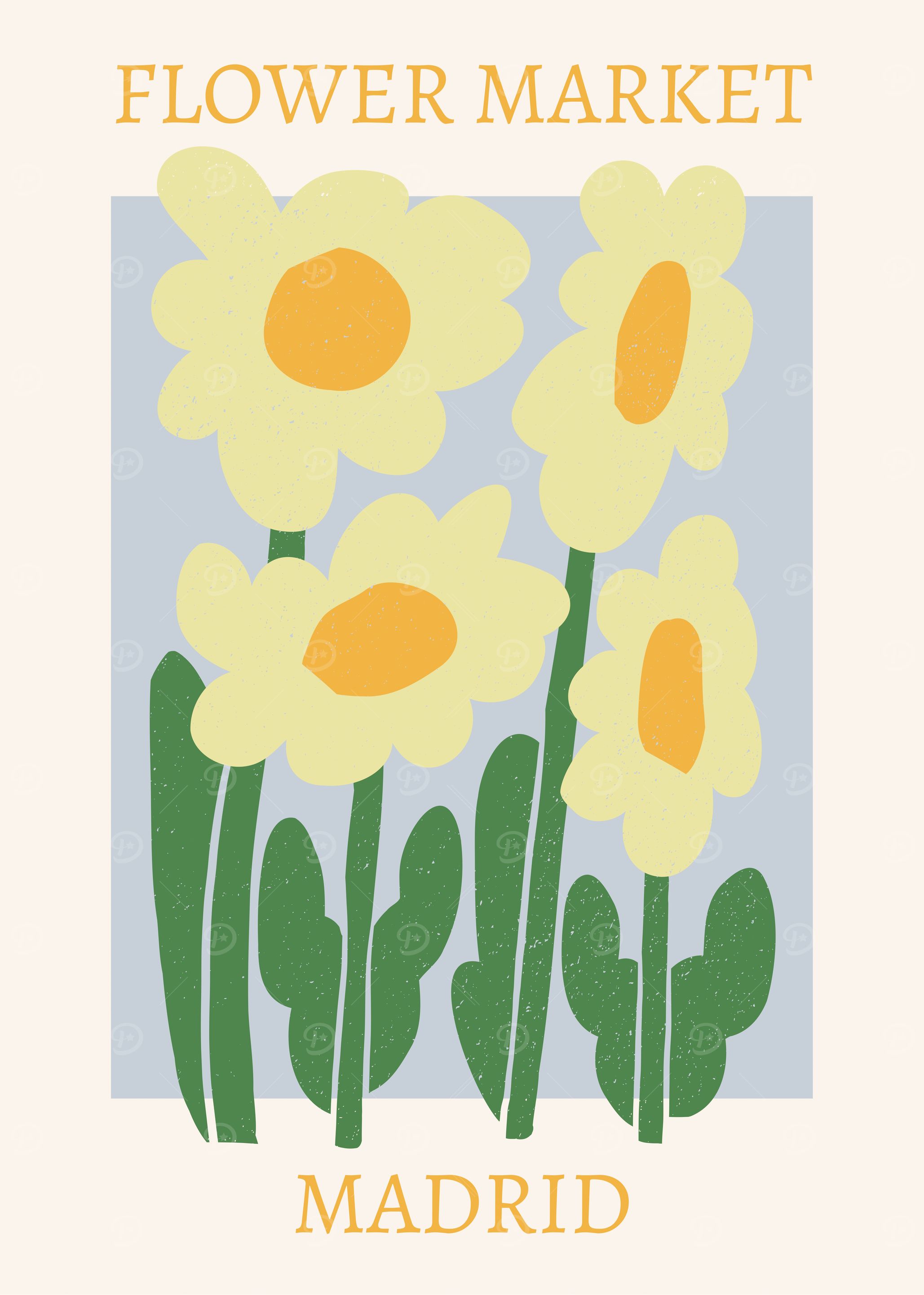 Flower Market Madrid Art Print
