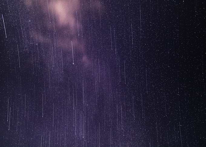 Night Sky with Meteor Shower