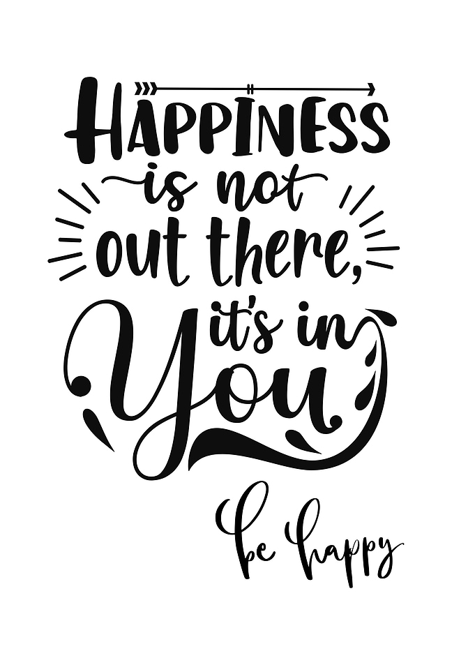 Happiness is in You - Text Art