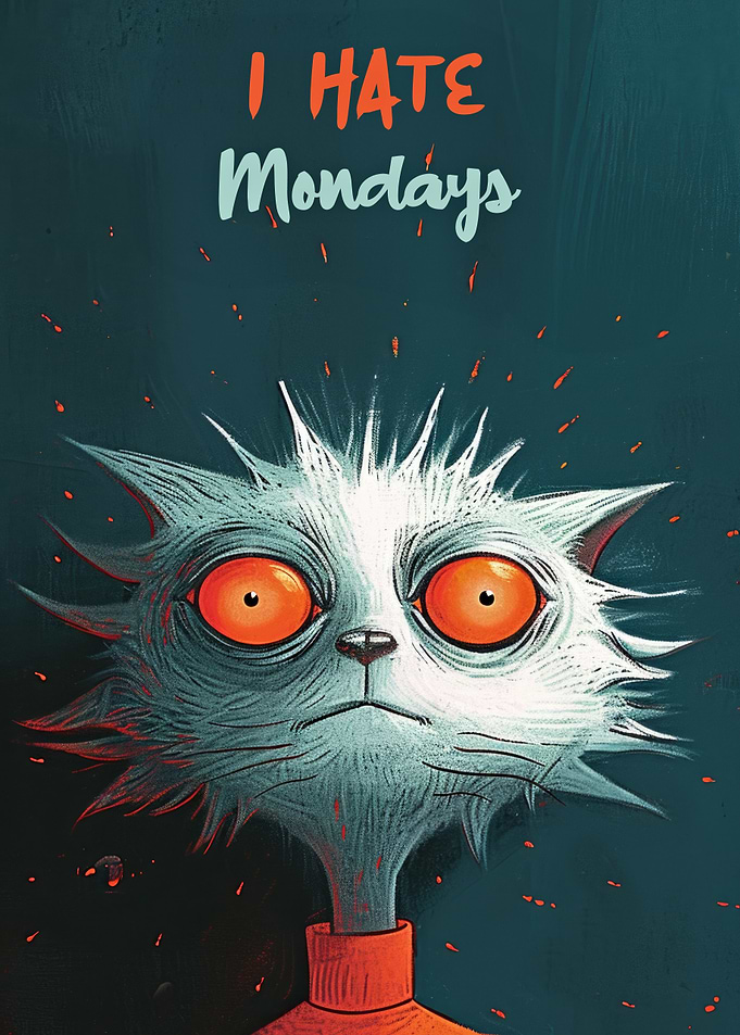 I Hate Mondays Cat