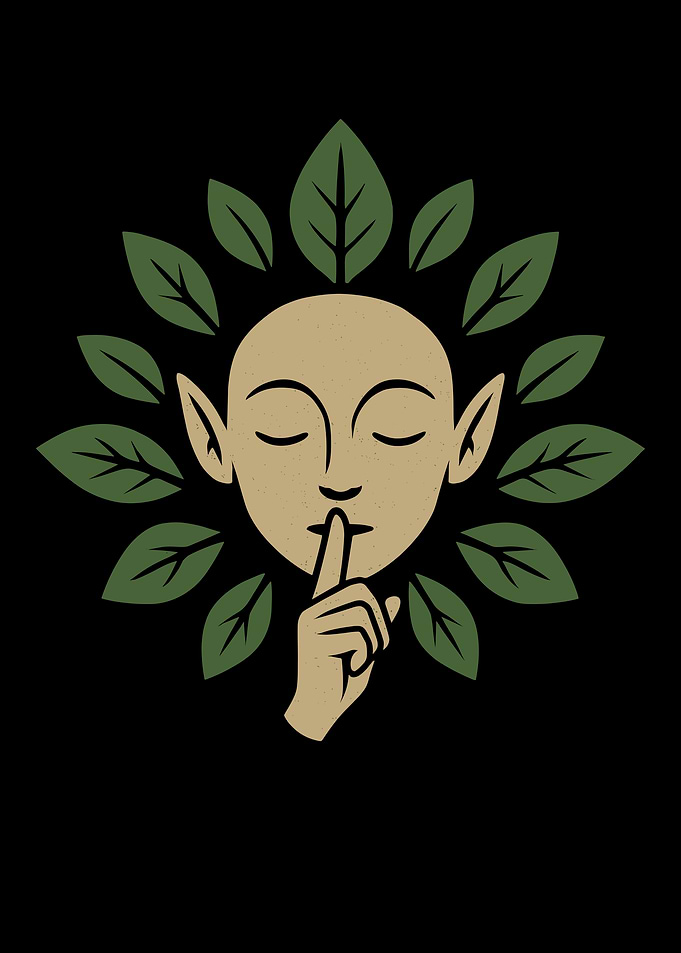 Forest Spirit Shush Illustration